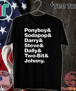 Ponyboy Sodapop Darry Steve Official T-Shirt