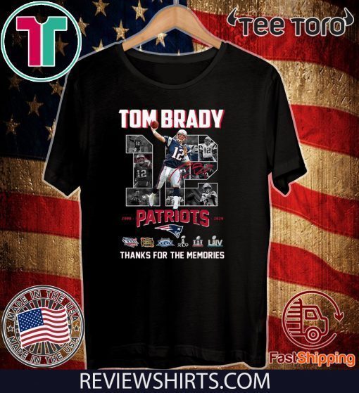 Tom Brady thank you for the memories 2020 T-Shirt