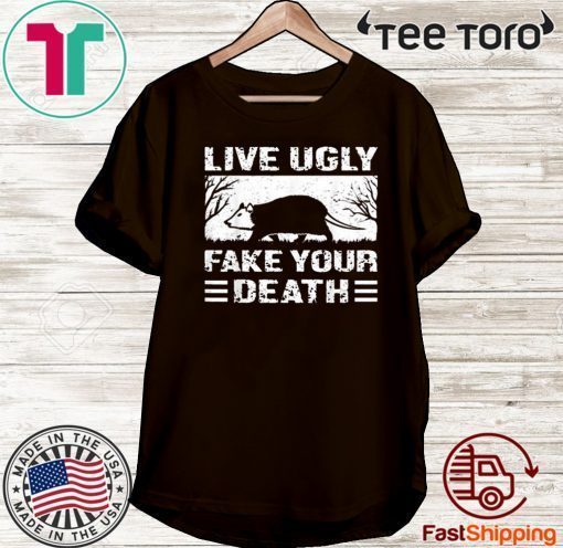 Vintage Live Ugly Fake Your Death Opossum T-Shirt