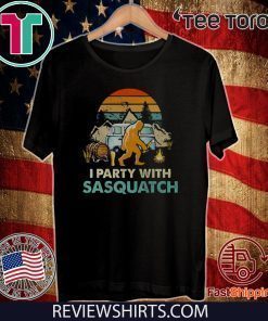 vintage I party with Sasquatch T-Shirt