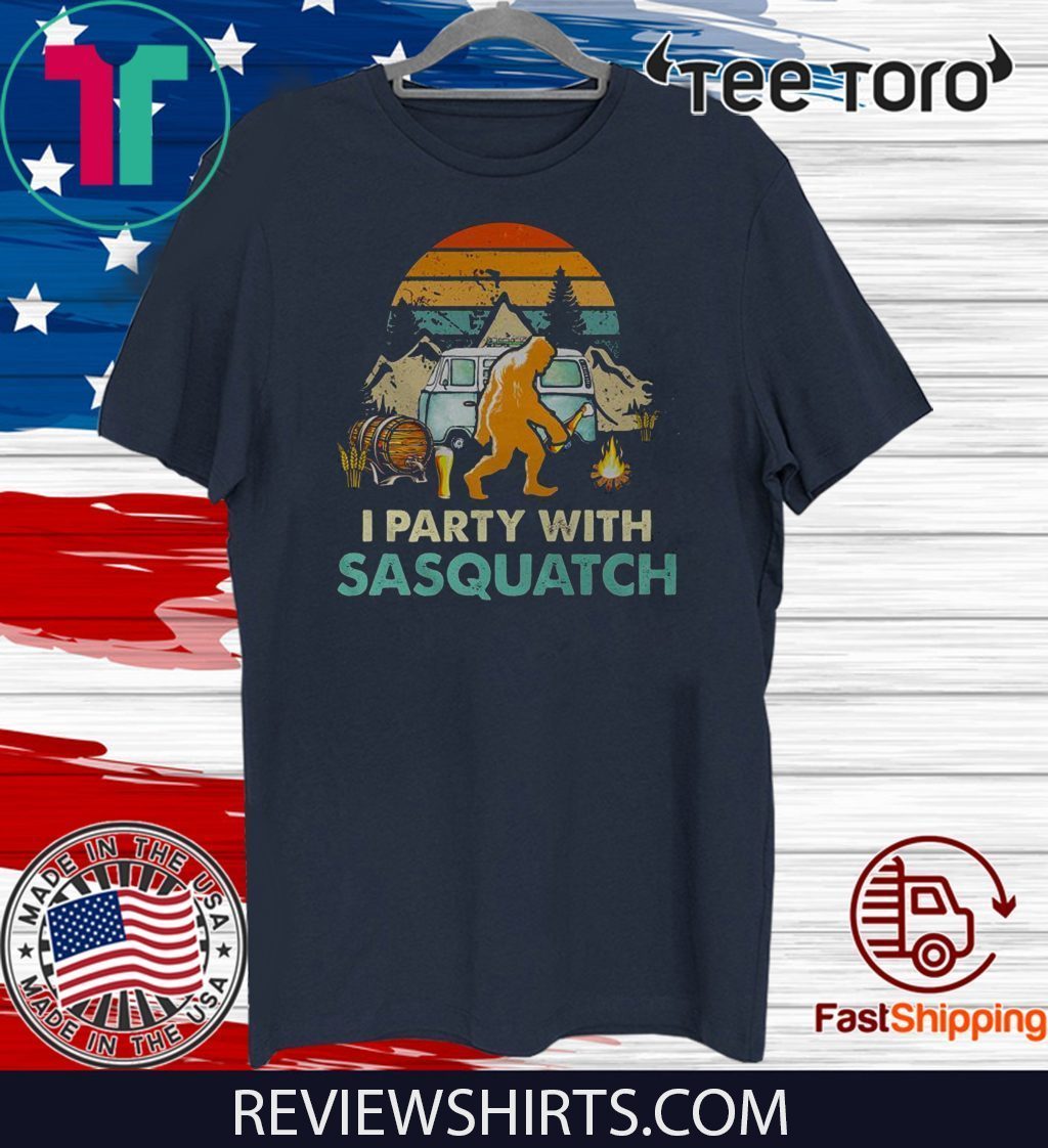 vintage I party with Sasquatch T-Shirt