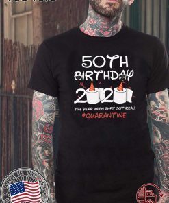 50th Birthday 2020 #Quarantine Gift Birthday 2020 T-Shirt