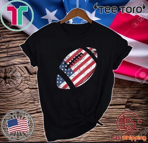 American Football 4th July American Flag Patriotic US T-Shirt