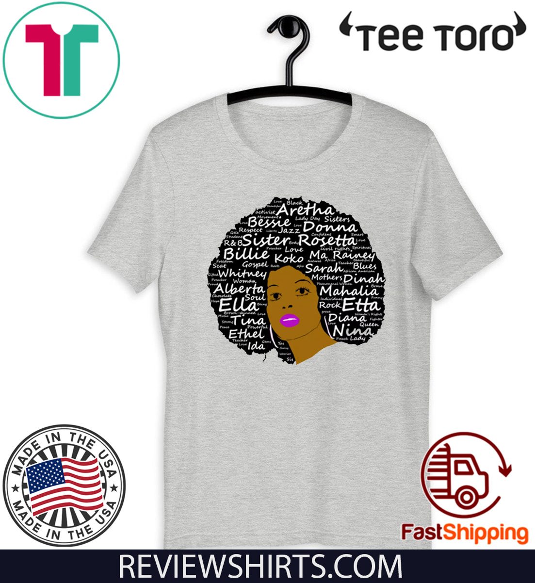 Black History Month Powerful Singers Natural Hair For T-Shirt