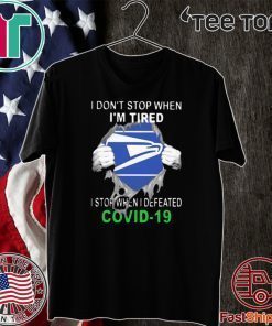 US Postal Service Blood Inside I Stop When I Defeated Covid-19 Tee Shirts