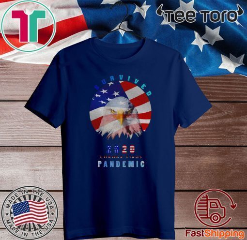 Survived 2020 Corona Virus pandemic Flag US T-Shirt