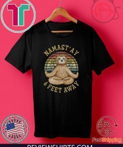Vintage Namast'ay 6 Feet Away Tee Shirt Social Distancing