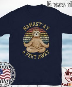 Vintage Namast'ay 6 Feet Away Tee Shirt Social Distancing