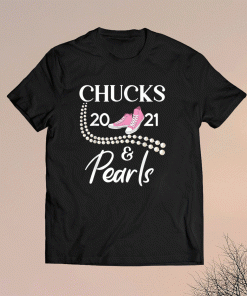 Chucks And Pearls Funny Teacher Women Girls Shirt
