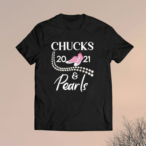 Chucks And Pearls Funny Teacher Women Girls Shirt