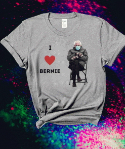 I Heart Bernie Sanders Mittens Sitting Inauguration Funny Shirt
