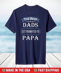 The Best Dads Get Promoted To Papa T-shirt Father's Day T-Shirt