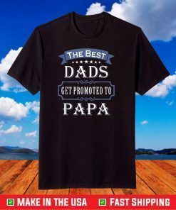 The Best Dads Get Promoted To Papa T-shirt Father's Day T-Shirt