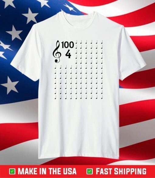 100th Day of School Musical Notes Music Teacher T-Shirt