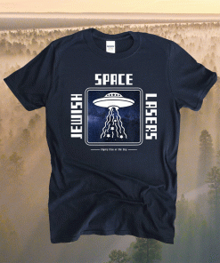 Jewish Space Lasers Funny UFO Universe Flying Chai Stars Shirt