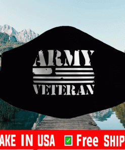 Army Veteran Flag US Face Masks