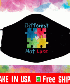 Different Not Less Autism Awareness 2021 Face Mask