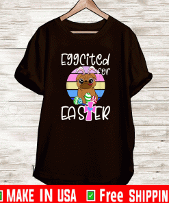 EGGCITED FOR EASTER Pug Puppy Dog Egg Hunt Vintage T-SHIRT