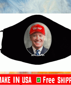 Joe Biden Wearing Hat Trump Cloth Face Mask Filter