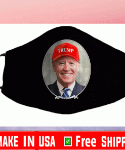 Joe Biden Wearing Hat Trump Cloth Face Mask Filter