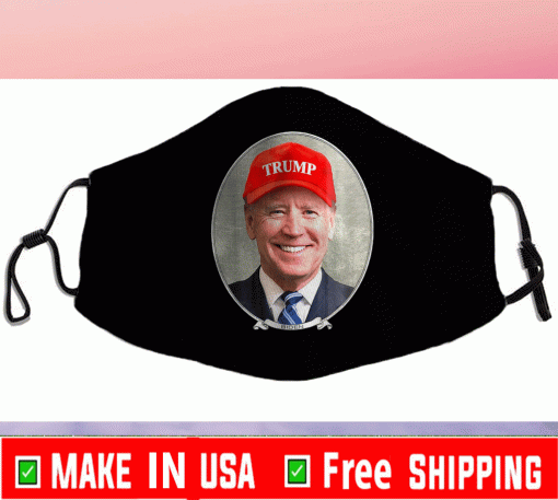 Joe Biden Wearing Hat Trump Cloth Face Mask Filter