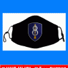 8TH INFANTRY DIVISION, COMBAT SERVICE IDENTIFICATION BADGE FACE MASK