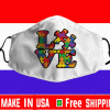 Love Autism Awareness Puzzle Cloth Face Masks