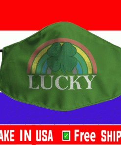 Lucky Shamrock St. Patrick's Day Saint Paddy's Rainbow Irish Face Mask