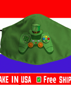 Video Game Gaming St Patricks Day Gamer Boys St. Patty's Day Face Mask