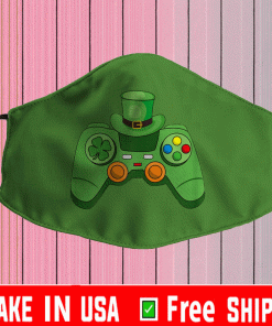 Video Game Gaming St Patricks Day Gamer Boys St. Patty's Day Face Mask