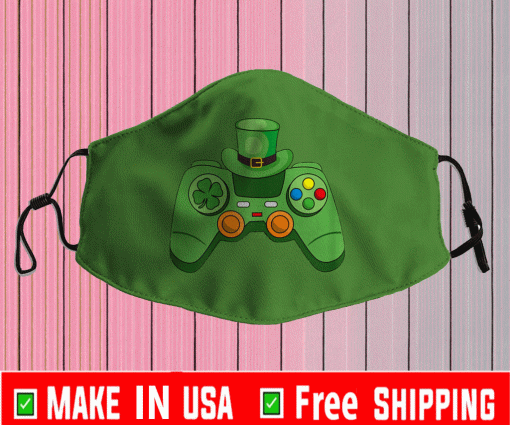 Video Game Gaming St Patricks Day Gamer Boys St. Patty's Day Face Mask