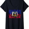 Womens Haitian Lives Matter V-Neck T-Shirt