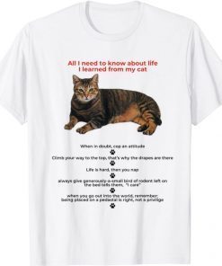 all i need to know about life, i learned from my cat T-Shirt