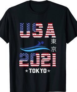 Swimming American Flag Tokyo Olympic 2021 for USATeam gift Shirt
