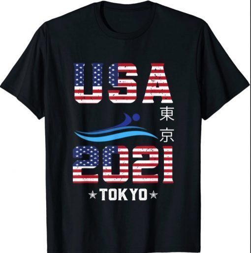 Swimming American Flag Tokyo Olympic 2021 for USATeam gift Shirt