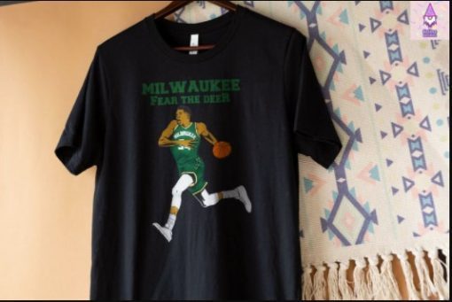 Giannis Antetokounmpo shirt, Giannis shirt, Milwaukee Bucks T-Shirt , Fear The Deer Shirt
