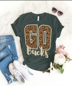 Go Bucks Leopard Shirt, Milwaukee Bucks Women Tee, NBA Bucks Women Shirt