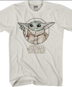 STAR WARS The Child Force Circle Mandalorian Baby Yoda Adult Tee Graphic T-Shirt