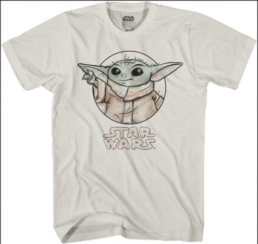 STAR WARS The Child Force Circle Mandalorian Baby Yoda Adult Tee Graphic T-Shirt