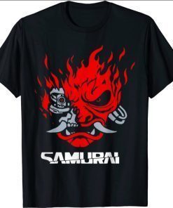 Vintage Samurai Retro Japanese Gaming 2077 Art Game Style Tee Shirt