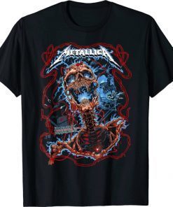 Love Metallicas Skull Lightning Blue T-Shirt