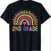2nd Grade Rainbow Girl Boys Teacher Hello Second Grade Squad T-Shirt
