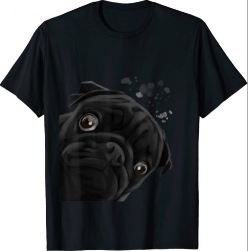 Funny Curious Dog Pug T-Shirt