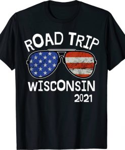 Road Trip Wisconsin 2021 Vacation Family Friends Matching T-Shirt