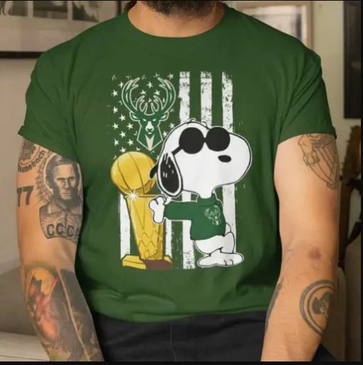 Bucks Championship Snoopy Joe Cool Milwaukee Bucks Cool Tshirt