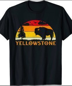 Retro Yellowstone National Park US Bison Buffalo Vintage Shirt