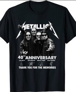 Vintage 40th Anniversary Metallicas Art Music Legend 2021 Shirt