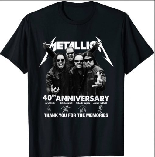 Vintage 40th Anniversary Metallicas Art Music Legend 2021 Shirt