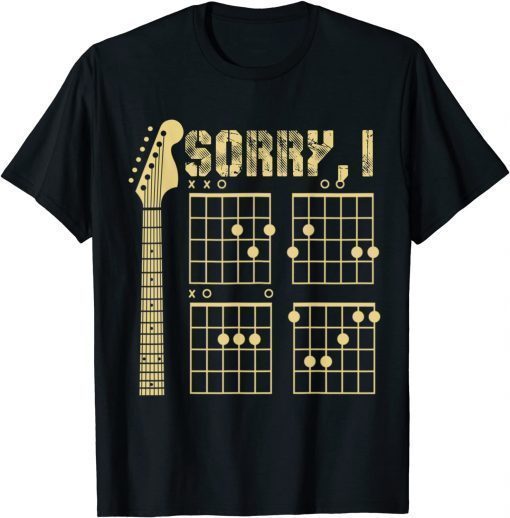 Sorry I-DGAF Funny Hidden Message Guitar Chords For Lover Unisex T-Shirt