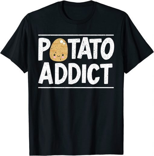 Official Potato Addict Vegan Root Vegetable Vegetarian Spud Life T-Shirt